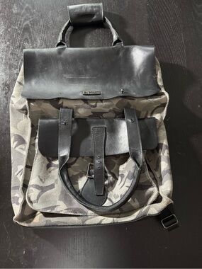 Dr Martens Leather Backpack. Camouflage/Camo. Large